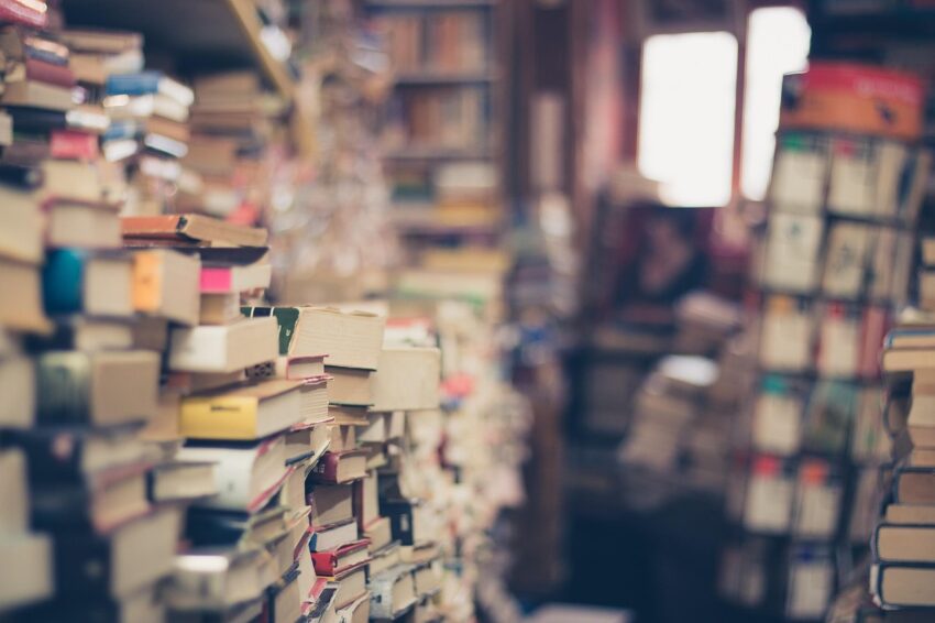 Stacks upon stacks of used books